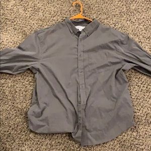 Old Navy Gray Slim Fit Shirt